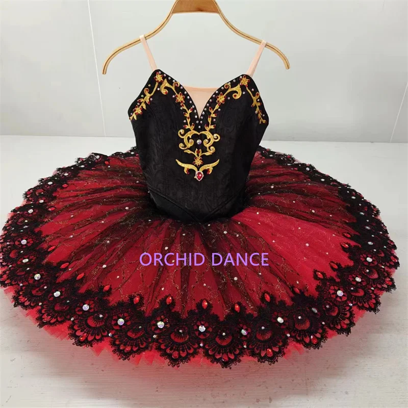 

Hot Sale Professional 12 Layers Competition Performance Wear Women Adult Kids Girls Black Red Classical Ballet Tutu