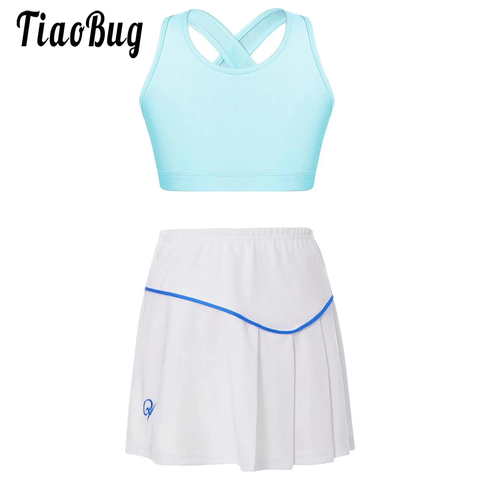 Girls Summer Sports Set Kids Sleeveless U Neck Crop Top Pleated Skirts 2pcs Children Fitness Workout Clothing Casual Girl Outfit
Girls Summer Sports Set Kids Sleeveless U Neck Crop Top Pleated Skirts 2pcs Children Fitness Workout Clothing Casual Girl Outfit