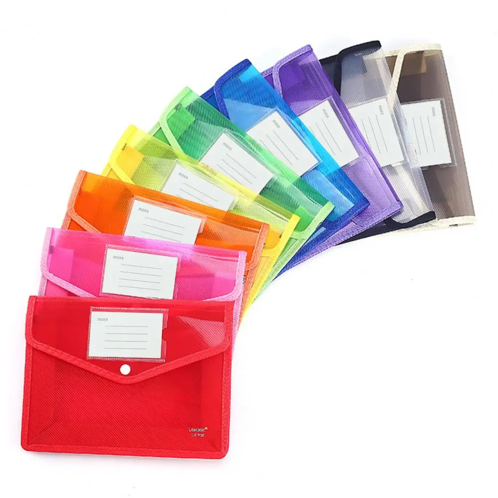 A4 Colorful File Folder with Label Pocket Horizontal Snap Button Portable Examination Paper Document File Organizer Bag School
A4 Colorful File Folder with Label Pocket Horizontal Snap Button Portable Examination Paper Document File Organizer Bag School