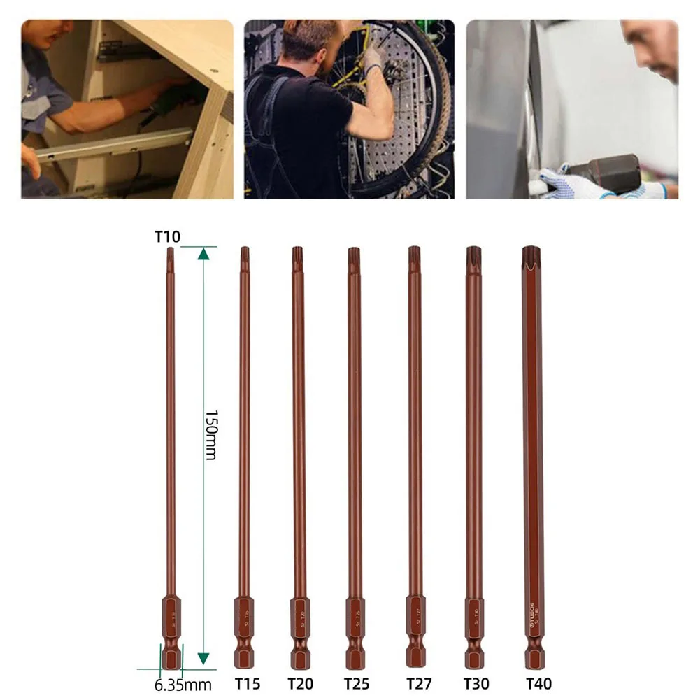 1pc 150mm Torx Screwdriver Bit Magnetic Without Hole Hex Shank Screw Driver For Electric Drill Pneumatic Screwdrivers Hand Tool
1pc 150mm Torx Screwdriver Bit Magnetic Without Hole Hex Shank Screw Driver For Electric Drill Pneumatic Screwdrivers Hand Tool