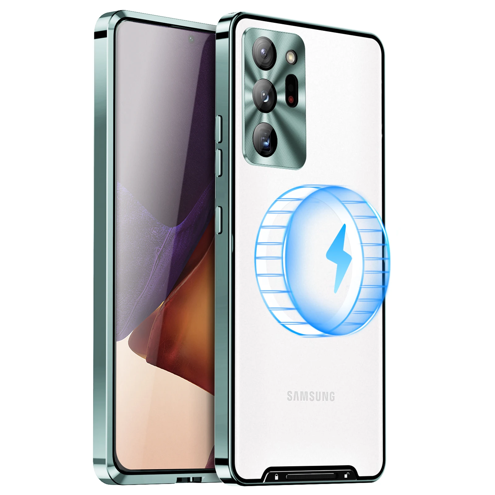Magnetic Wireless Charging Case For Samsung Galaxy S22 Ultra S21 Plus S20FE Metal Bezel Transparent Back Cover For S22 S21 Ultra
Magnetic Wireless Charging Case For Samsung Galaxy S22 Ultra S21 Plus S20FE Metal Bezel Transparent Back Cover For S22 S21 Ultra