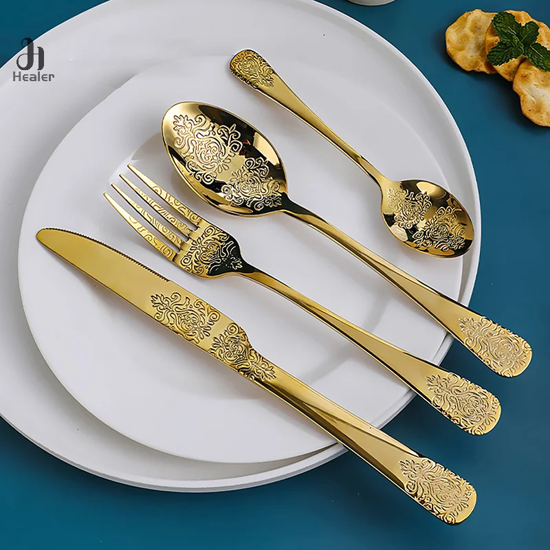 

Вилка-ложка из нержавеющей стали золотого и серебряного цвета, столовая посуда, столовая посуда для дома, кухни, ресторана