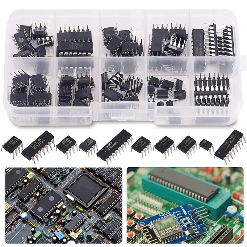 85pcs Professional Integrated Circuit Chip Kit Single Precision Timer PWM for DIP IC Socket Repair Electronics Kits Parts
85pcs Professional Integrated Circuit Chip Kit Single Precision Timer PWM for DIP IC Socket Repair Electronics Kits Parts