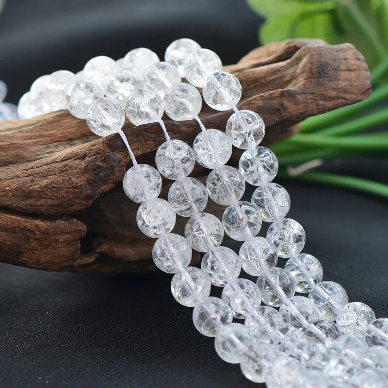 Joanlyn Grade AA Natural Clear Quartz Crackle Beads 6mm-16mm Smooth Polished Round 15 Inch Strand CQ05
Joanlyn Grade AA Natural Clear Quartz Crackle Beads 6mm-16mm Smooth Polished Round 15 Inch Strand CQ05