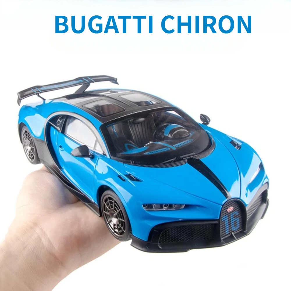 

Модель спортивного автомобиля Bugatti Chironsuper, коллекция 1/18 года, игрушка из литого металла, переднее колесо, звук руля, светильник, амортизирующие игрушки для детей
