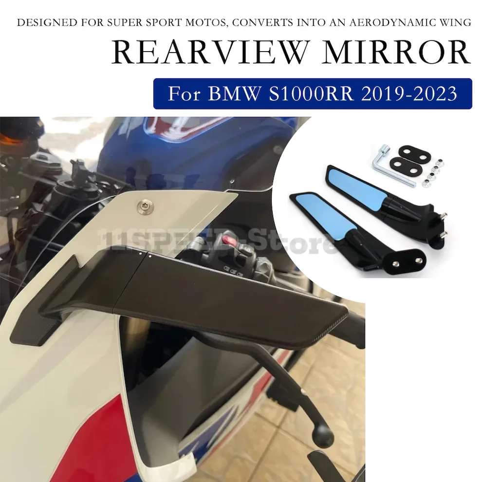 

Aerodynamic Rearview Mirror For BMW S1000RR S 1000 RR 2019-2023 Wind Wing Adjustable Rotating Side Mirrors Motos Accessories