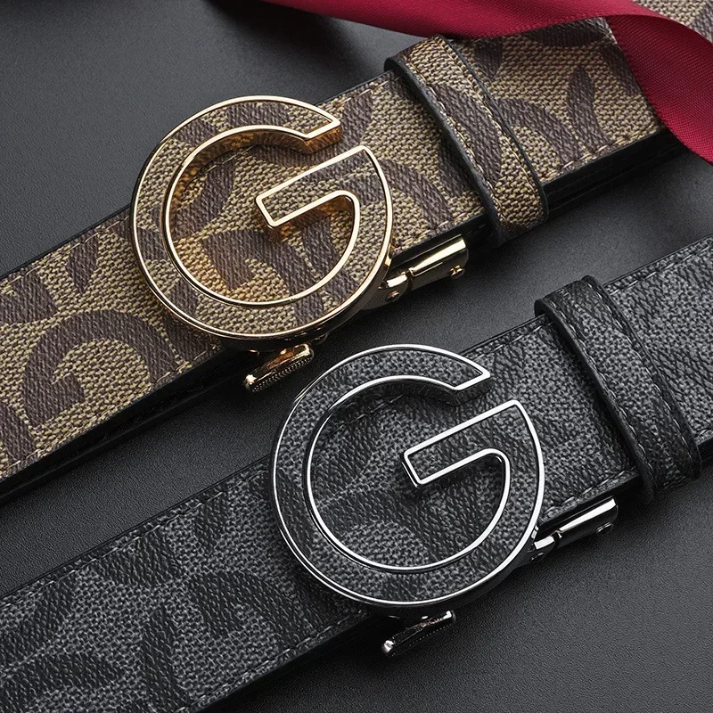 

2023 New Luxury Vintage Designer Brand G Belt Men High Quality Male Genuine Leather Belt Width 3.4cm Strap for Jeans Waistband