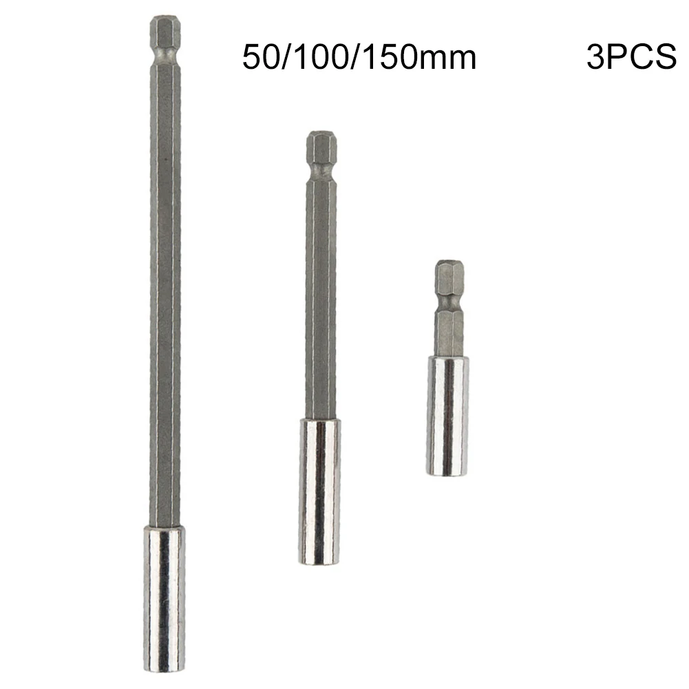 3 PCS 1/4 Hex 50mm 100mm 150mm Extension Bit Holder Quick-Release Magnetic Screwdriver Extension Bit Holder Power Tools Parts
3 PCS 1/4 Hex 50mm 100mm 150mm Extension Bit Holder Quick-Release Magnetic Screwdriver Extension Bit Holder Power Tools Parts
