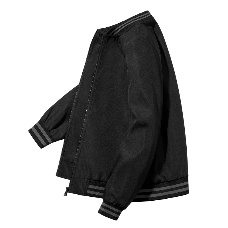 

Демисезонная мужская куртка в полоску, Повседневная приталенная куртка-бомбер в полоску, спортивная куртка с воротником-стойкой для бега, Женская