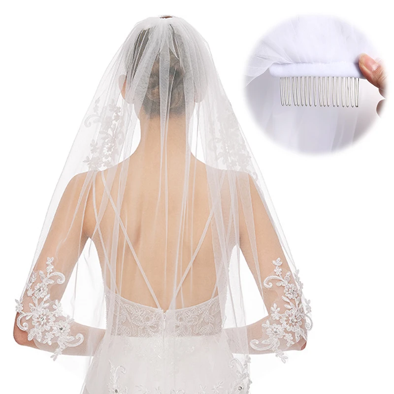 Bridal Lace Wedding Veil Single Layer Short Waist Length Headdress Party Props Travel Photography Headdress Comb Soft Tulle Veil
Bridal Lace Wedding Veil Single Layer Short Waist Length Headdress Party Props Travel Photography Headdress Comb Soft Tulle Veil