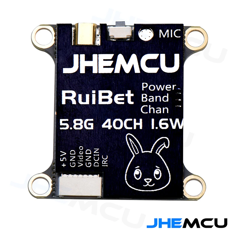JHEMCU RuiBet Tran-3016W 5.8G 40CH 1.6W PitMode Adjustable VTX Built-in Microphone 2-6S 30X30mm for RC Airplane FPV Long Range
JHEMCU RuiBet Tran-3016W 5.8G 40CH 1.6W PitMode Adjustable VTX Built-in Microphone 2-6S 30X30mm for RC Airplane FPV Long Range