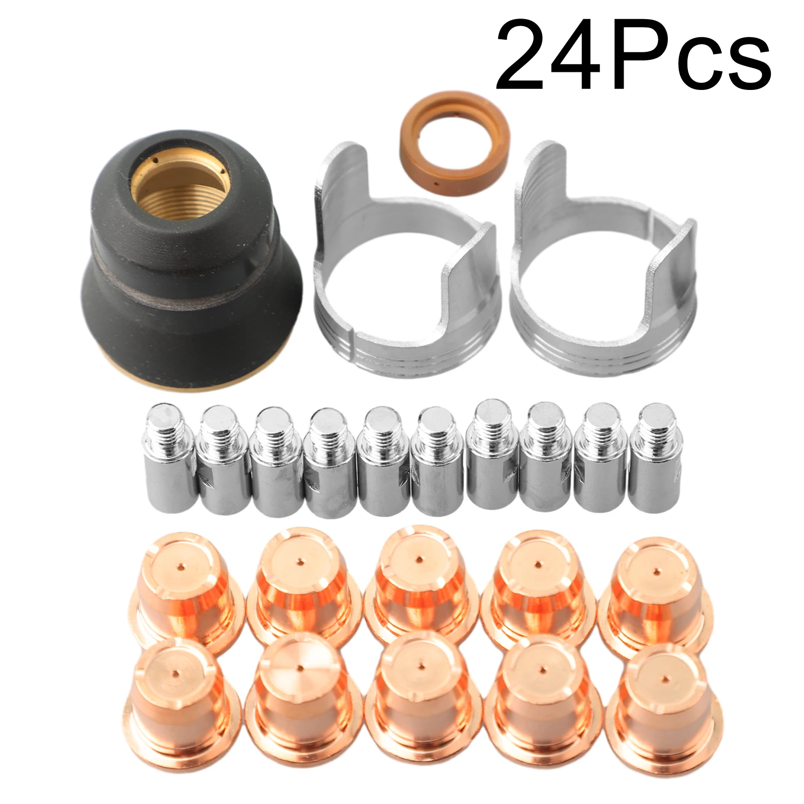 24pcs Plasma Cutting Torch Consumables Sets Tip Electrode IPT40 For CUT-55DS Pro/CUT-65DS Plasma Cutting Machine Welding Tool
24pcs Plasma Cutting Torch Consumables Sets Tip Electrode IPT40 For CUT-55DS Pro/CUT-65DS Plasma Cutting Machine Welding Tool