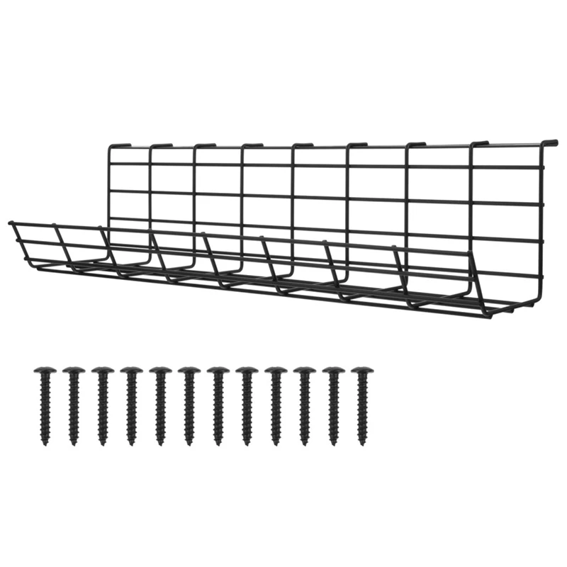 2X Under Desk Cable Management Tray Wire Cord Power Strip Adapter Organizer Cable Tray To Hide Cables For Office Desktop
2X Under Desk Cable Management Tray Wire Cord Power Strip Adapter Organizer Cable Tray To Hide Cables For Office Desktop