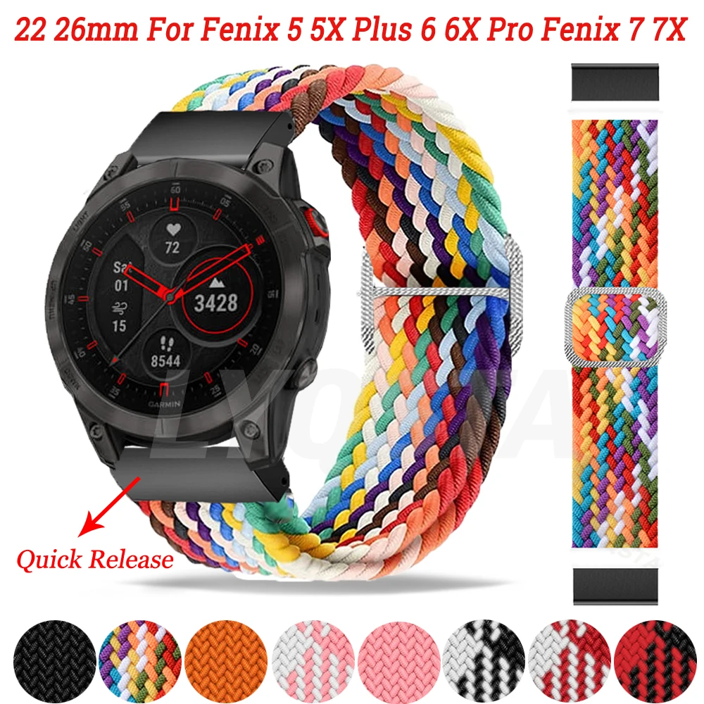 22 26mm Loop Nylon Watch Strap For Garmin Forerunner 935 945 Smartwatch Band Wrist Bracelet Fenix 6 6X Pro 5 5X Plus Fenix 7 7X
22 26mm Loop Nylon Watch Strap For Garmin Forerunner 935 945 Smartwatch Band Wrist Bracelet Fenix 6 6X Pro 5 5X Plus Fenix 7 7X