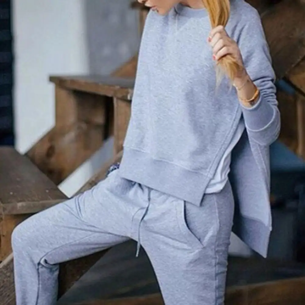 Breathable Fabric Outfit Women's Irregular Hem Sweatshirt Sweatpants Set 2 Piece Sport Outfit with Elastic Waist for Fall
Breathable Fabric Outfit Women's Irregular Hem Sweatshirt Sweatpants Set 2 Piece Sport Outfit with Elastic Waist for Fall