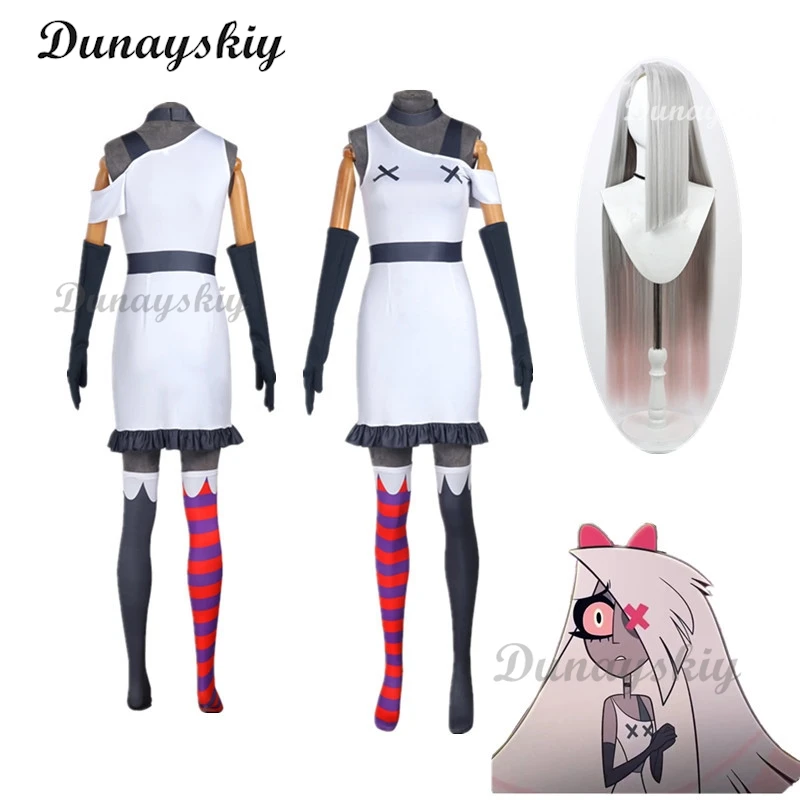 Anime Vaggie Hazbin Cosplay Dress Costume with Accessories Devil Radio Demon Sexy Men Women Carnival Halloween Full Set
Anime Vaggie Hazbin Cosplay Dress Costume with Accessories Devil Radio Demon Sexy Men Women Carnival Halloween Full Set