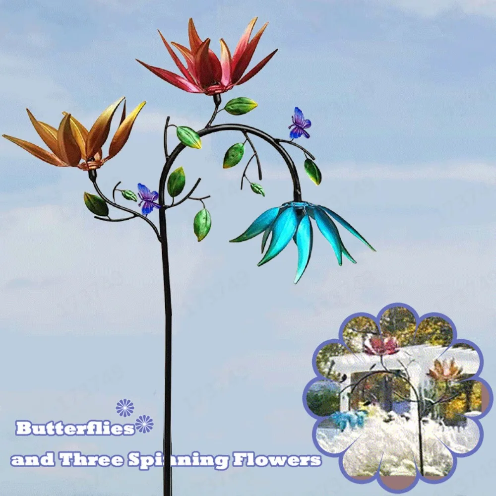 Metal Metal Wind Spinner Fade Resistant Multi Colored Windmill Decor Weather Resistant Metal Stake Three Spinning Flowers Yard
Metal Metal Wind Spinner Fade Resistant Multi Colored Windmill Decor Weather Resistant Metal Stake Three Spinning Flowers Yard