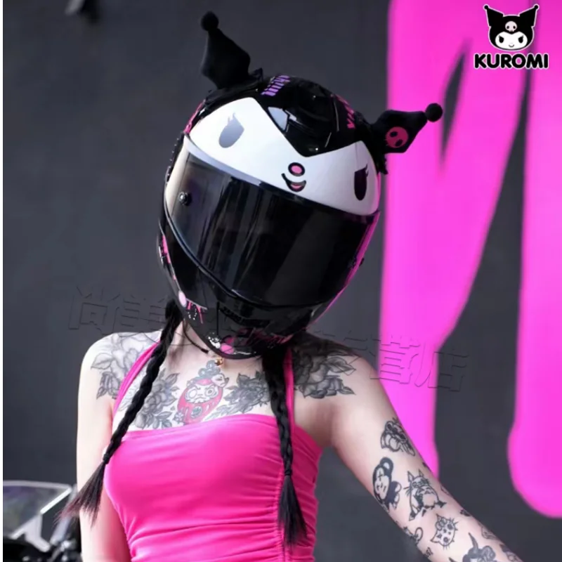 Sanrio Hello Kitty Kuromi Motorcycle Helmet Full Face Racing Helmets Offroad Motorcycle Helmet Motorbike Funny Sports Helmets
Sanrio Hello Kitty Kuromi Motorcycle Helmet Full Face Racing Helmets Offroad Motorcycle Helmet Motorbike Funny Sports Helmets