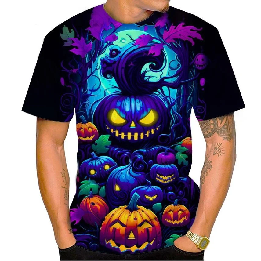 Halloween Pumpkin Head Fashion T-shirt 3D Printed Halloween T-shirt Personality Men and Women Casual Harajuku T-shirt Horror Top
Halloween Pumpkin Head Fashion T-shirt 3D Printed Halloween T-shirt Personality Men and Women Casual Harajuku T-shirt Horror Top