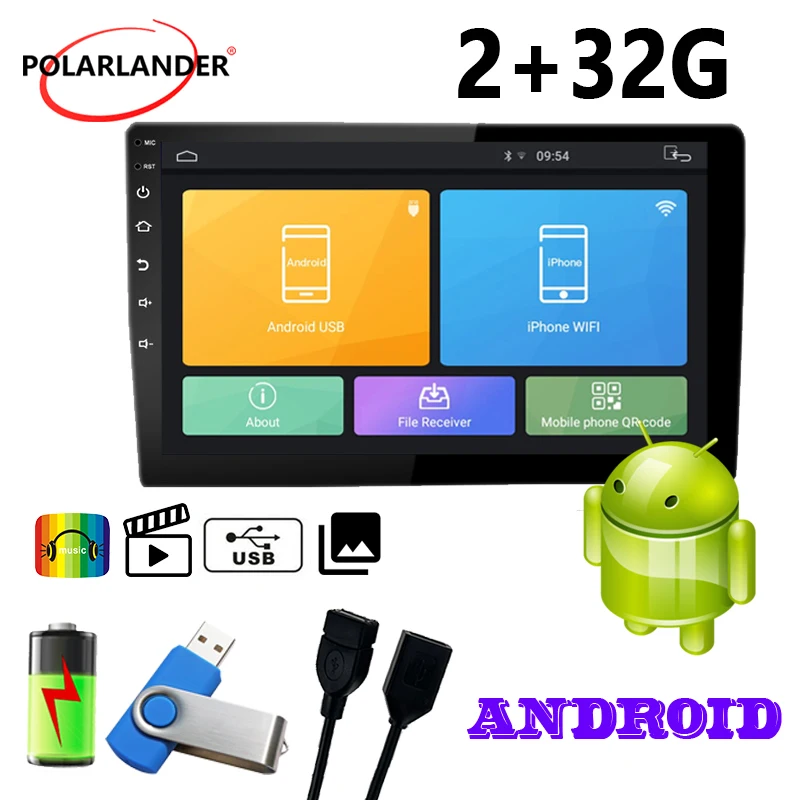 Car Radio 2+32GB Bluetooth Function Touch Screen Wireless Carplay MP5 Player Android 8.1 WIFI 10 Inch 2 Din GPS
Car Radio 2+32GB Bluetooth Function Touch Screen Wireless Carplay MP5 Player Android 8.1 WIFI 10 Inch 2 Din GPS