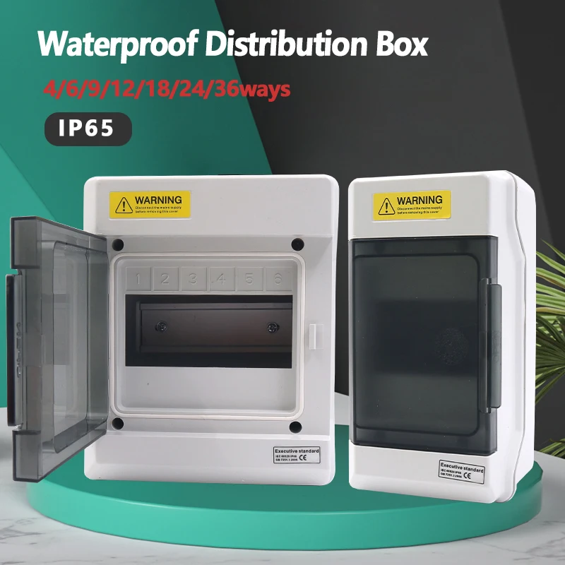 4/6/9/12/18/24/36ways Distribution Box Air Switch IP65 Waterproof Boxes PC Plastic Circuit Breaker Wiring Cover Surface Mounted
4/6/9/12/18/24/36ways Distribution Box Air Switch IP65 Waterproof Boxes PC Plastic Circuit Breaker Wiring Cover Surface Mounted