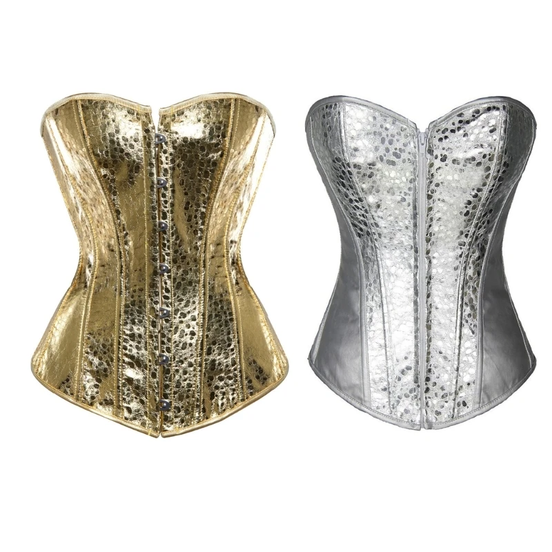 Womens Vintage Camisole Metalic Glitter Tight Vest Sleeveless Tanks Top Zipper Corset Bustier Body Shaper
Womens Vintage Camisole Metalic Glitter Tight Vest Sleeveless Tanks Top Zipper Corset Bustier Body Shaper