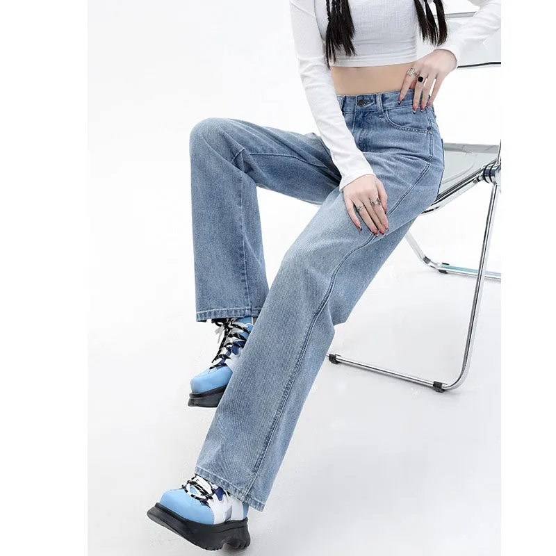 Sandro Rivers High-Waisted Wide Leg Pants for Women, All Match Straight Jeans, Pear-Shaped Bodies, Spring Clothing
Sandro Rivers High-Waisted Wide Leg Pants for Women, All Match Straight Jeans, Pear-Shaped Bodies, Spring Clothing