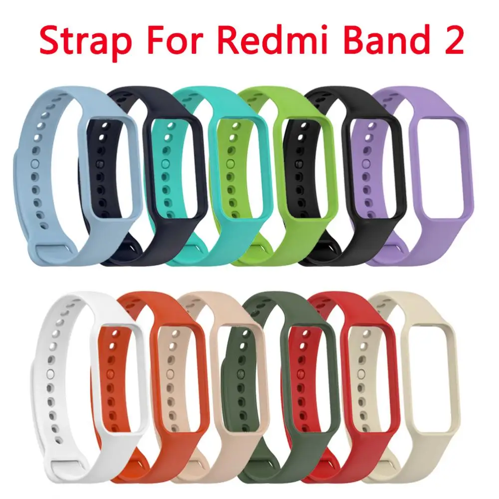 

Silicone Strap For XiaoMi Redmi Smart Band 2 Watchstrap For Redmi Band 2 WristBand Bracelet Replacement Belt Watch Wrist Strap