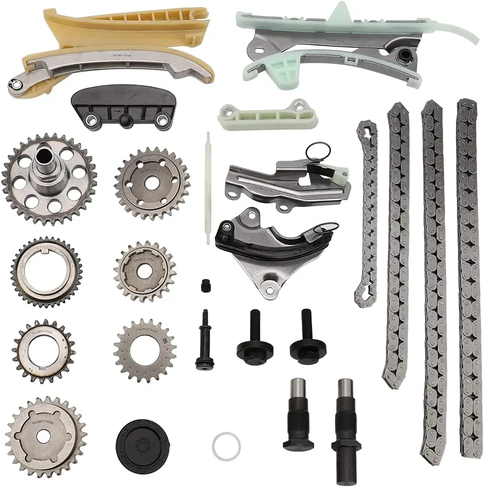 

Engine Timing Chain Kit Equipment Replacement Sprockets, Tensioners for Select Ford 4.0L V6 Models New 2 year warranty 60,000 km