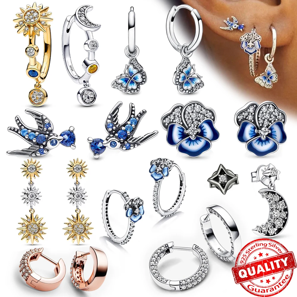 New Arrivals Sterling Silver Earrings Blue Enamel Pansy Flower Stud Earrings 925 Silver Earrings Women Jewelry Gift Making
New Arrivals Sterling Silver Earrings Blue Enamel Pansy Flower Stud Earrings 925 Silver Earrings Women Jewelry Gift Making
