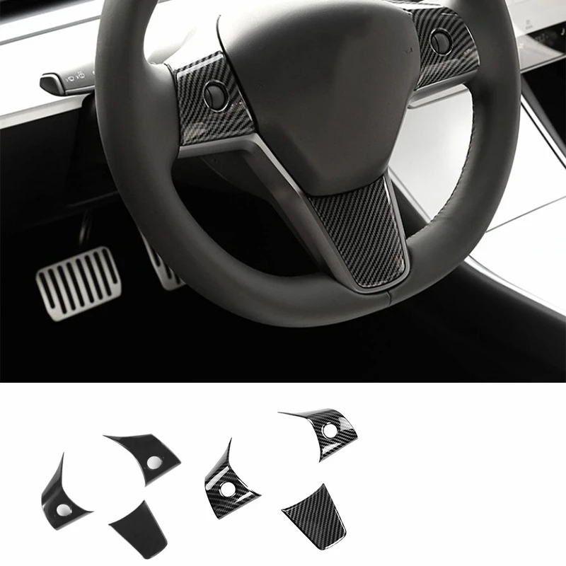 

Автомобильная наклейка на руль из настоящего углеродного волокна, панель на руль, рамка, наклейка для Tesla Model 3 Y, украшение интерьера, аксессуары для стайлинга
