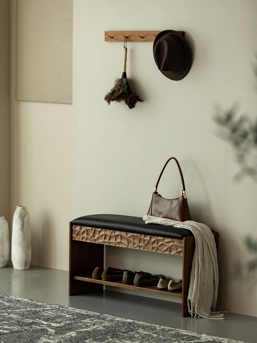 French Entry Lux Black Walnut Solid Wood Shoe Changing Stool Modern Simple Home Doorway Storage Can Sit Shoe Cabinet
French Entry Lux Black Walnut Solid Wood Shoe Changing Stool Modern Simple Home Doorway Storage Can Sit Shoe Cabinet