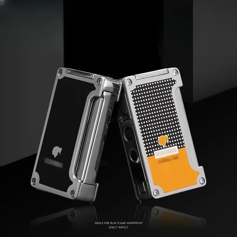 

COHIBA Windproof Creative Turbo Torch Direct Charge Gas Metal Lighter Kitchen Barbecue Cigar Tool High End Gifts With Gift Box