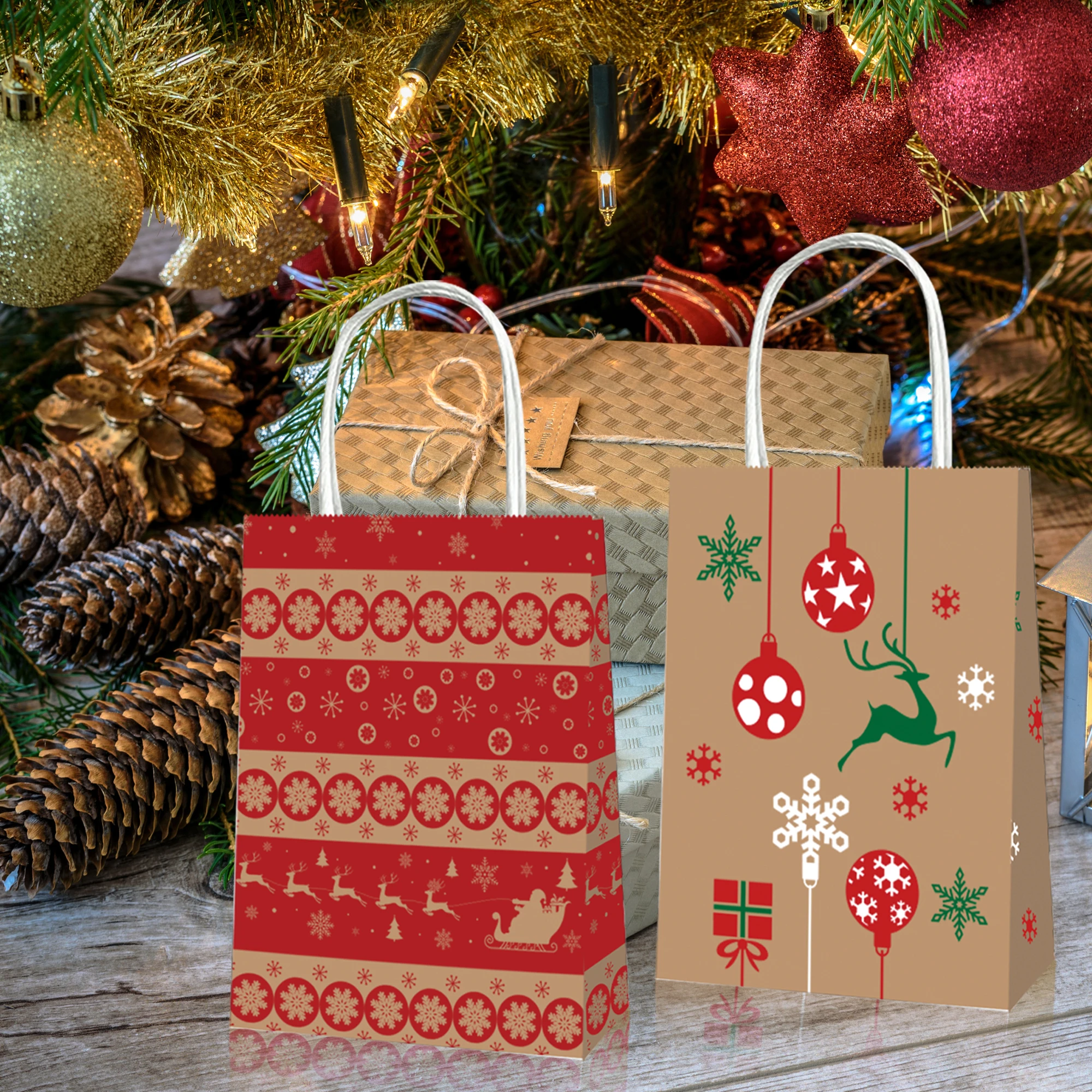 BD050 12Pcs Happy New Year Xmas Christmas Birthday Party Portable Packing Paper Tote Kraft Gift Bags Snowflake Party Decorations
BD050 12Pcs Happy New Year Xmas Christmas Birthday Party Portable Packing Paper Tote Kraft Gift Bags Snowflake Party Decorations