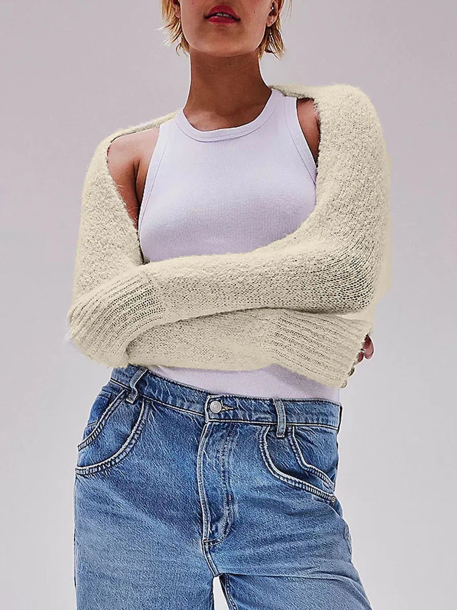 Women Autumn Winter Short Knitwear Long Sleeve Solid Color Open Front Knit Shrug Crop Cardigan Tops
Women Autumn Winter Short Knitwear Long Sleeve Solid Color Open Front Knit Shrug Crop Cardigan Tops