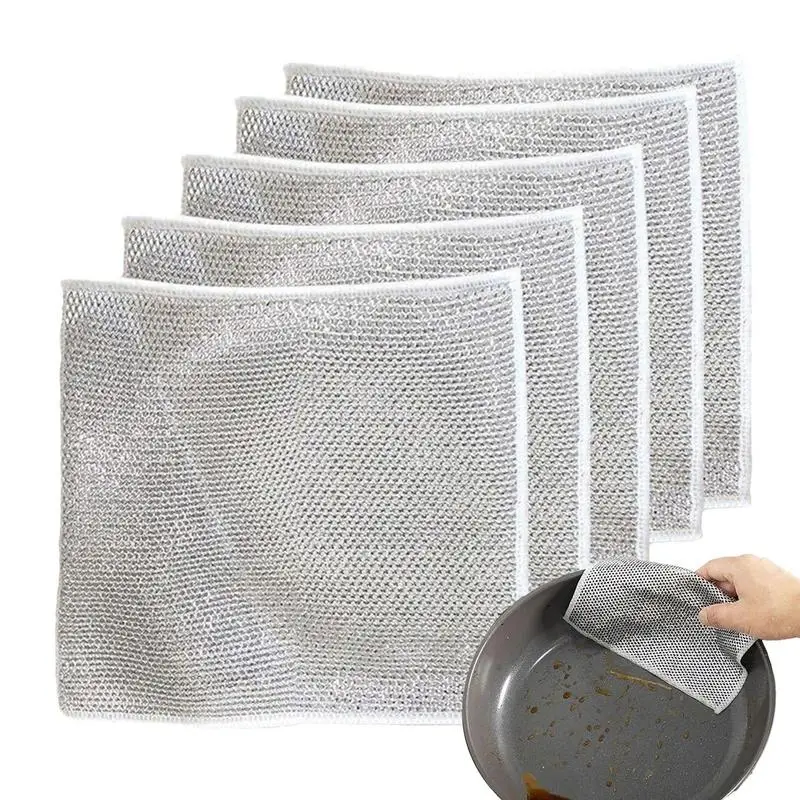 3/5/10pcs 20cm Absorbent Wire Dishcloths Non -stick Oil Iron Dishrag Kitchen Pan Pot Dishes Cleaning Rag Napery Dishcloth Rags
3/5/10pcs 20cm Absorbent Wire Dishcloths Non -stick Oil Iron Dishrag Kitchen Pan Pot Dishes Cleaning Rag Napery Dishcloth Rags