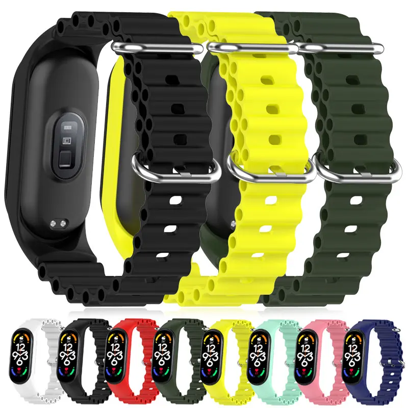 Ремешок Ocean для Xiaomi Mi Band 7 Band 6 Band 5 Band 4 Band 3, мягкий силиконовый смарт-браслет для Mi band 7 6 5 4, аксессуары
Ремешок Ocean для Xiaomi Mi Band 7 Band 6 Band 5 Band 4 Band 3, мягкий силиконовый смарт-браслет для Mi band 7 6 5 4, аксессуары