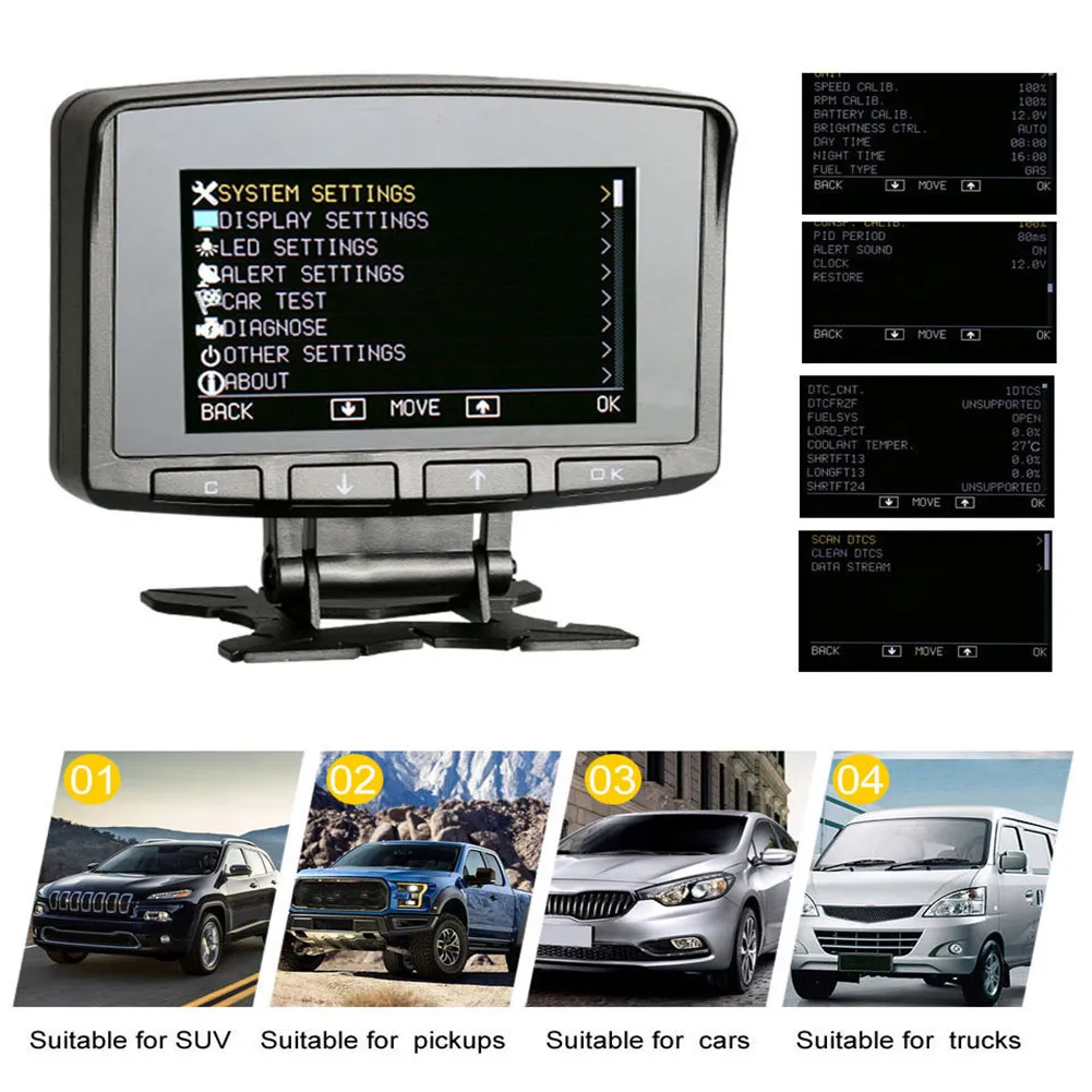 Автомобильный цифровой спидометр OBD2, измеритель превышения скорости, контроль температуры масла и двигателя с расходом топлива, автомобильные электронные аксессуары
Автомобильный цифровой спидометр OBD2, измеритель превышения скорости, контроль температуры масла и двигателя с расходом топлива, автомобильные электронные аксессуары