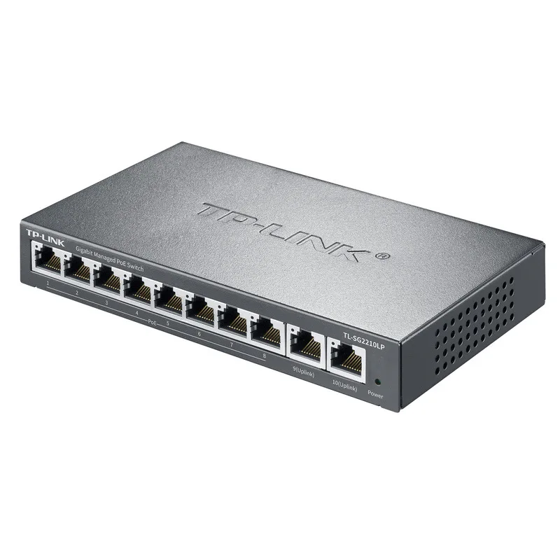 Sfb276efae48e4342acc9208879a02814V TP-LINK PoE Switch 8-port Gigabit PoE+2 Gigabit Uplink 10-port 1000M Switch TL-SG2210LP VLAN Support