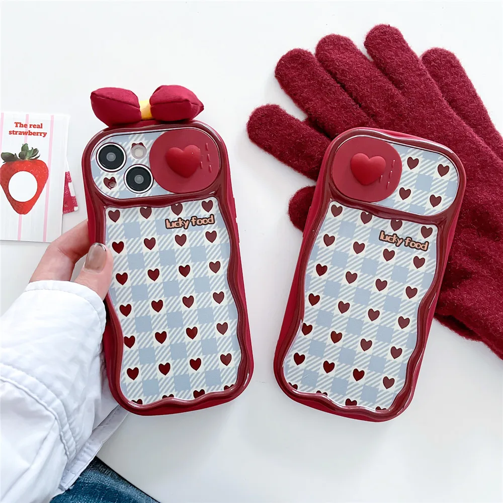 Korean Love Hearts 3D Bow Knot Phone Cases For iPhone 15 14Pro 12 13 13promax 11 Pro Max Push Window Camera Lens Silicone Covers
Korean Love Hearts 3D Bow Knot Phone Cases For iPhone 15 14Pro 12 13 13promax 11 Pro Max Push Window Camera Lens Silicone Covers