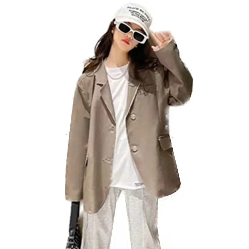 Girls Classical Blazer Toddler Children's Suit Jacket for Girls Khaki Coat Spring Autumn Korean Casual Kids Outerwear 4-14 Years
Girls Classical Blazer Toddler Children's Suit Jacket for Girls Khaki Coat Spring Autumn Korean Casual Kids Outerwear 4-14 Years