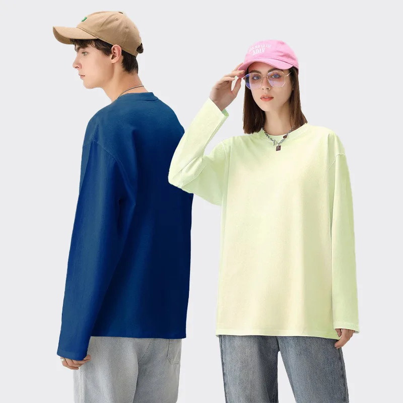 2024 Pure T-shirt Men's 230g Combed Round Neck Long Sleeved All Cotton Solid White Women's Bottom Stylish Comfortable Fashion
2024 Pure T-shirt Men's 230g Combed Round Neck Long Sleeved All Cotton Solid White Women's Bottom Stylish Comfortable Fashion