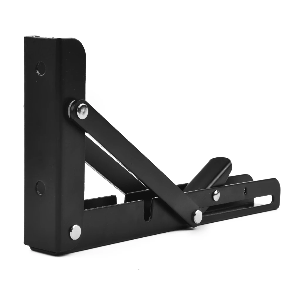 2pcs 200 X 106mm Black Finish Campervan Folding-Bracket Table Shelf For Motorhome Caravan Camper Van Interior Accessories 2pcs 200 X 106mm Black Finish Campervan Folding-Bracket Table Shelf For Motorhome Caravan Camper Van Interior Accessories