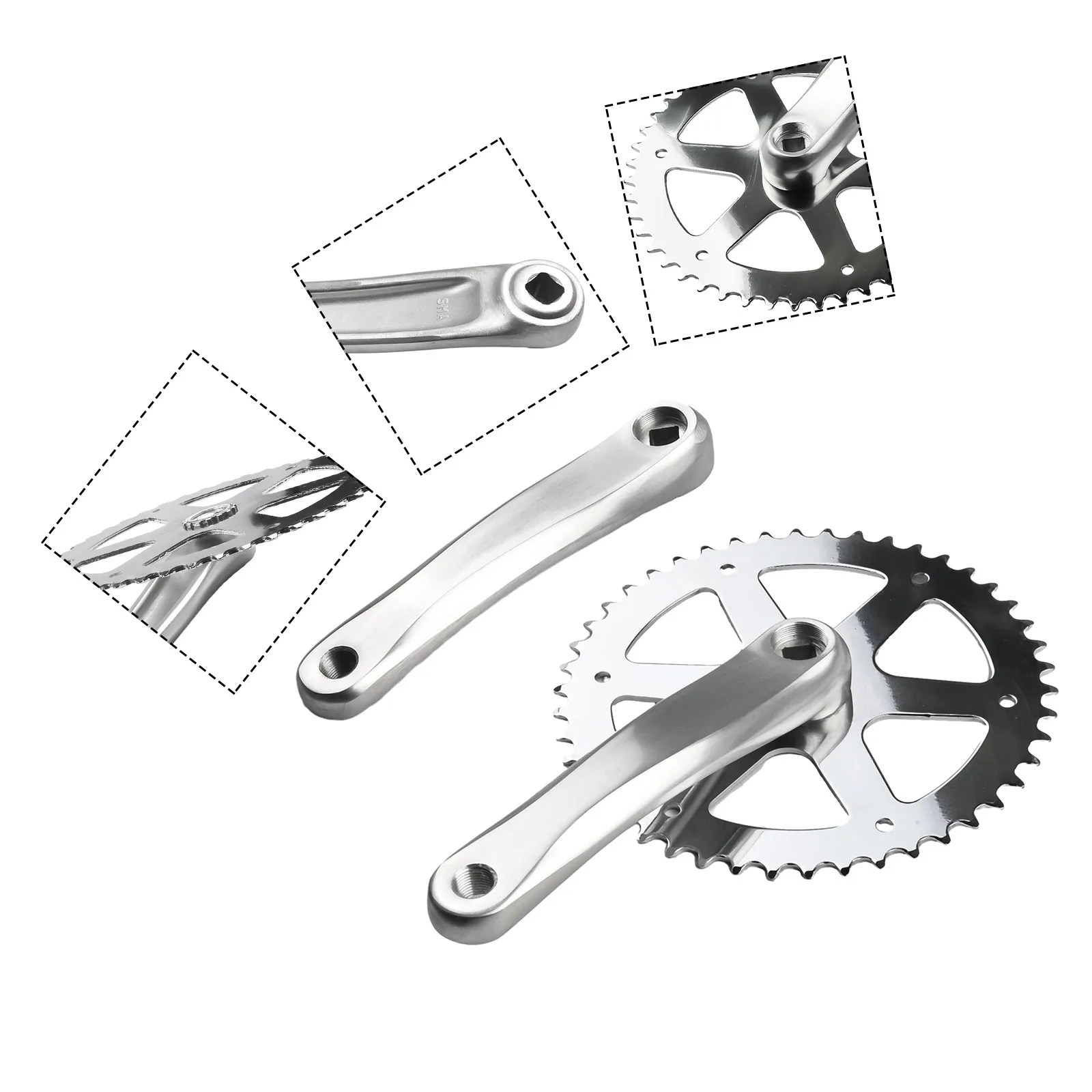 Optimize Your For Fixie Bike's Performance with this 46T 170mm Silver Alloy Crank Road Bike Bicycle Chainset Wheel
Optimize Your For Fixie Bike's Performance with this 46T 170mm Silver Alloy Crank Road Bike Bicycle Chainset Wheel
