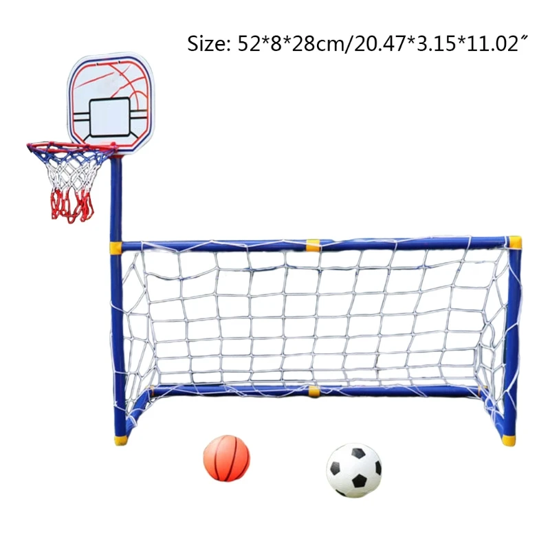 Outdoor Sports Soccer Goal Two-in-one suit Boys and Girls Basketball Stand Portable Soccer Goal Plastic toy
Outdoor Sports Soccer Goal Two-in-one suit Boys and Girls Basketball Stand Portable Soccer Goal Plastic toy