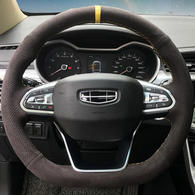 Custom Car Steering Wheel Braid Cover Soft Suede 100% Fit For Geely Coolray SX11 2018 2019 2020 2021 2022 Coolray Accessories
Custom Car Steering Wheel Braid Cover Soft Suede 100% Fit For Geely Coolray SX11 2018 2019 2020 2021 2022 Coolray Accessories