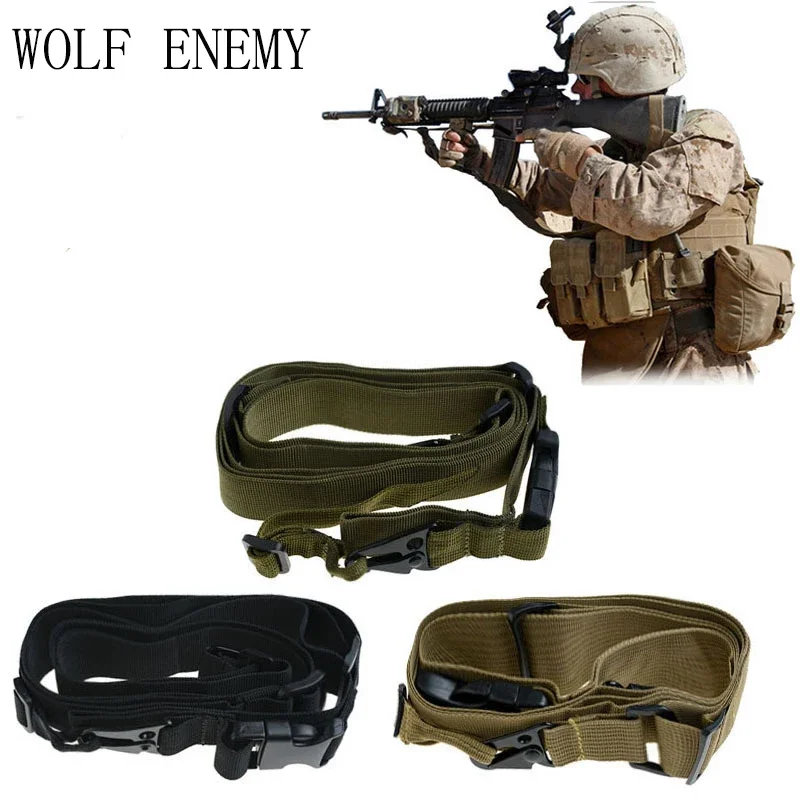 

3 Point Airsoft Hunting Belt Tactical Hunting Elastic Gear Gun Sling Strap Outdoor Camping Survival Sling Multifunctional Strap