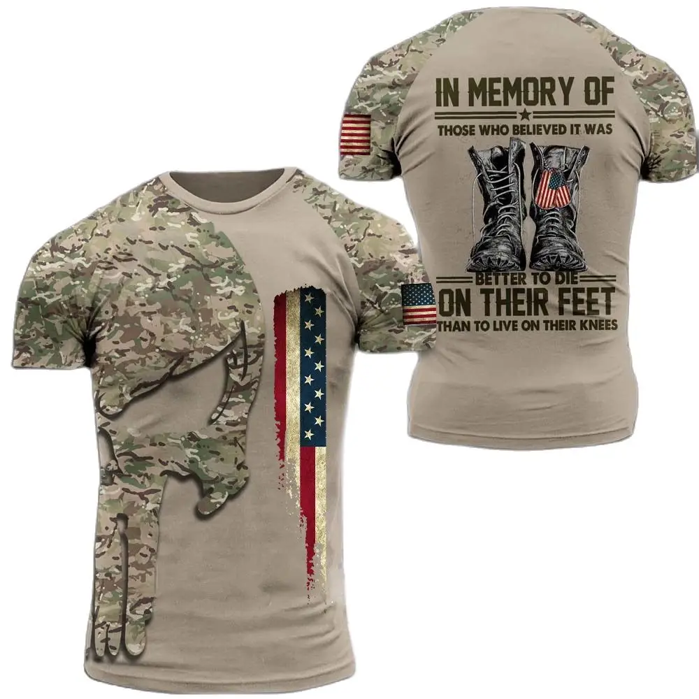 American Soldier Casual O-neck Short-sleeved Camouflage Commando Veteran Men's T-shirt Special Forces Outdoor Quick-drying Top
American Soldier Casual O-neck Short-sleeved Camouflage Commando Veteran Men's T-shirt Special Forces Outdoor Quick-drying Top