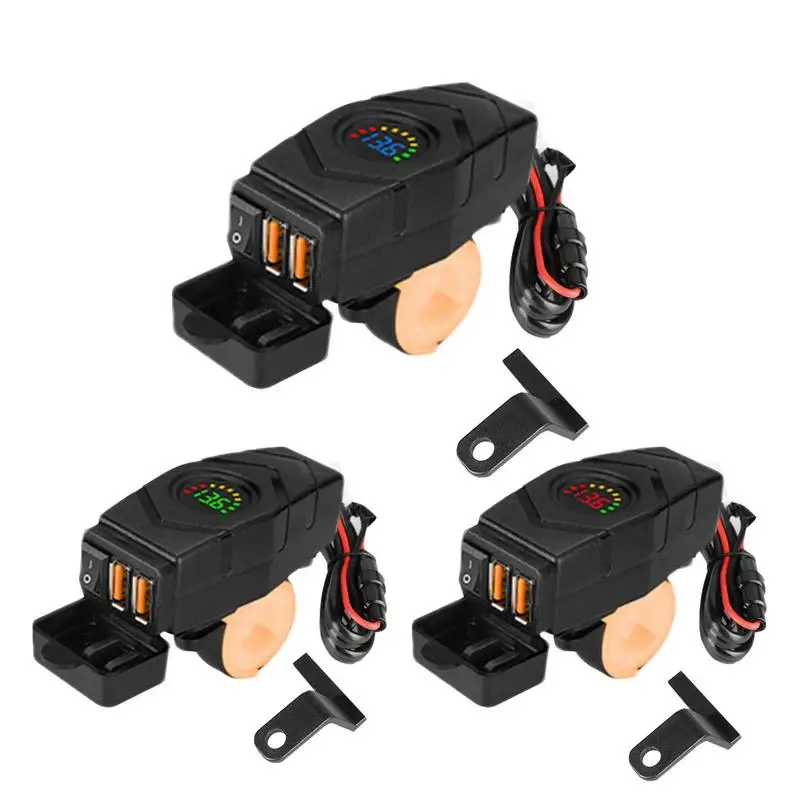 QC3.0 USB Motorcycle Phone Charger Waterproof 12V Moto USB Charger With Voltmeter Power Adapter Supply Socket for Mobile Phone
QC3.0 USB Motorcycle Phone Charger Waterproof 12V Moto USB Charger With Voltmeter Power Adapter Supply Socket for Mobile Phone