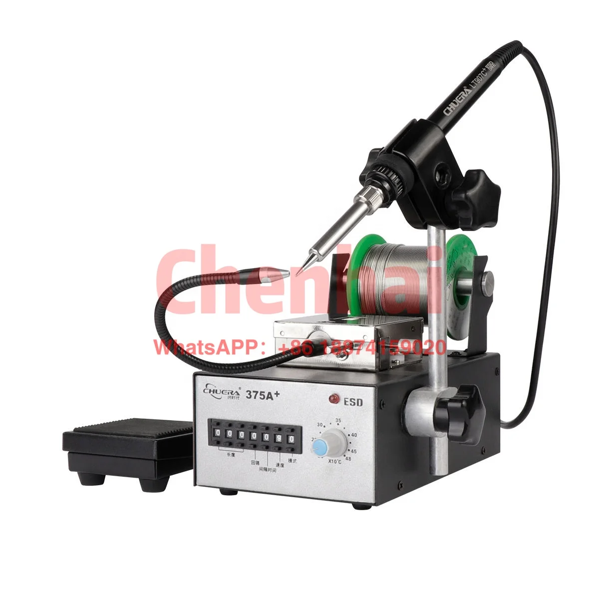 Solder Irons Automatic Soldering Machine High-power Pedal Type Chuera 375A Tin Gun Intelligent Welding Table
Solder Irons Automatic Soldering Machine High-power Pedal Type Chuera 375A Tin Gun Intelligent Welding Table